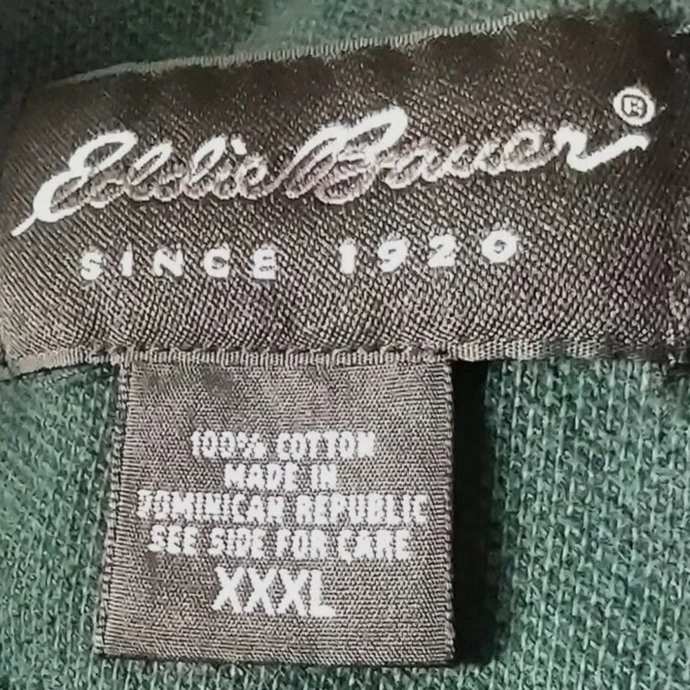 Eddie Bauer Polo Shirt XXXL Men's Gorp Core Cabin Core Green‎ Long Sleeve Pique